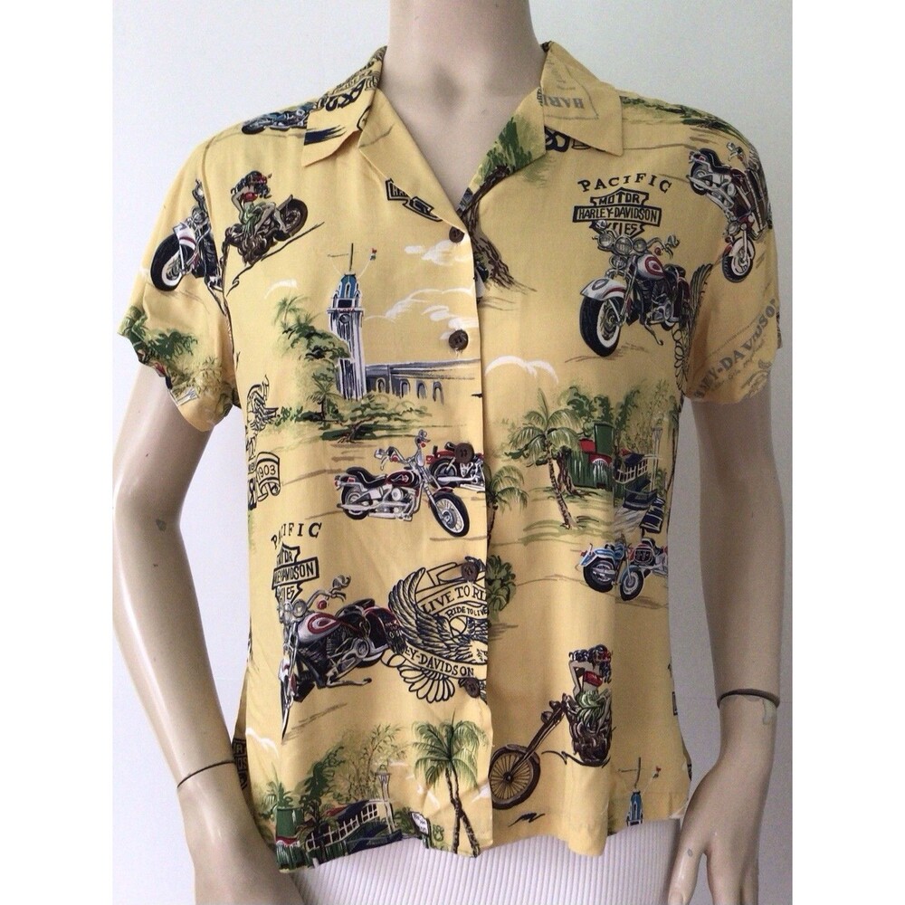 Vintage HARLEY DAVIDSON x TORI RICHARD Button Down Blouse (Size M)